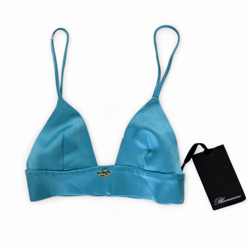 Blumarine logo plaque bralette NWT